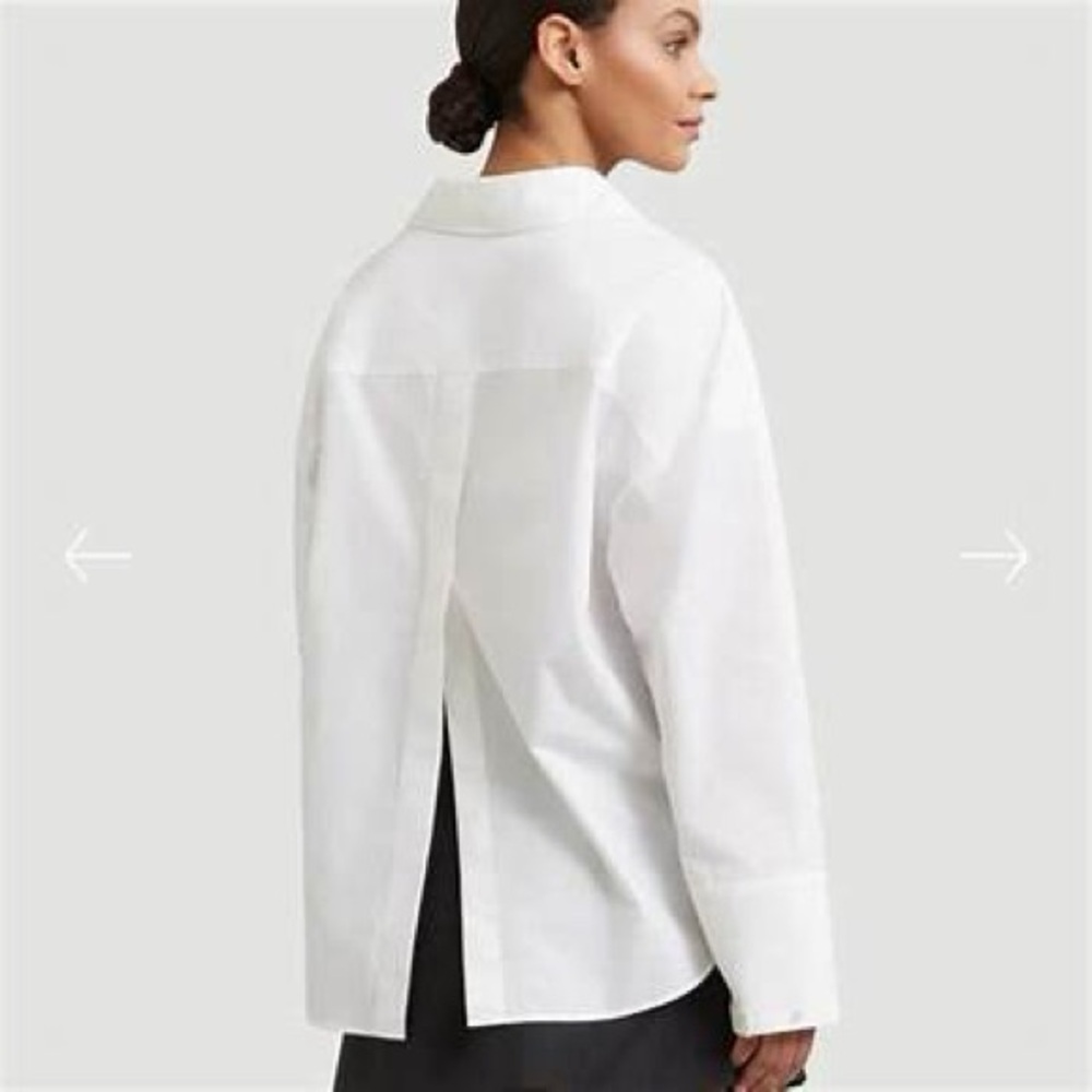 Modern Citizen Carter Oversized Split Back Shirt, M / White